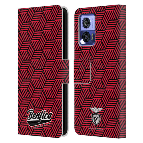 S.L. Benfica 2021/22 Crest Geometric Leather Book Wallet Case Cover For Motorola Edge 30 Neo 5G