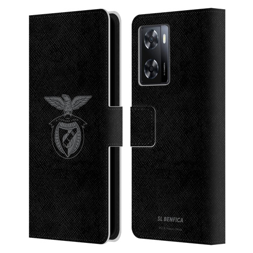 S.L. Benfica 2021/22 Crest Black Leather Book Wallet Case Cover For OPPO A57s