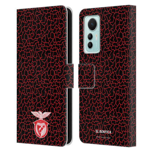 S.L. Benfica 2021/22 Crest Mosaic Pattern Leather Book Wallet Case Cover For Xiaomi 12 Lite