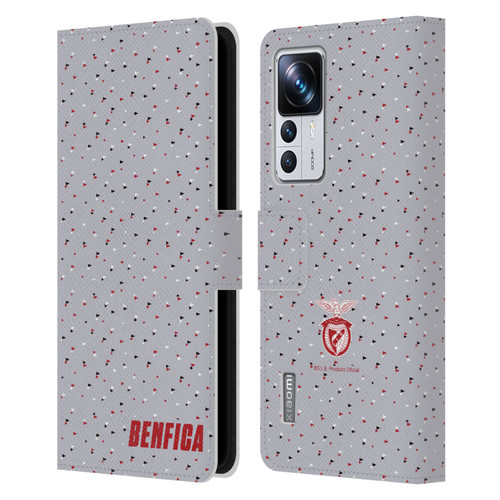 S.L. Benfica 2021/22 Crest Triangles Leather Book Wallet Case Cover For Xiaomi 12T Pro
