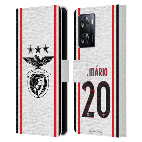 S.L. Benfica 2021/22 Players Away Kit João Mário Leather Book Wallet Case Cover For OPPO A57s