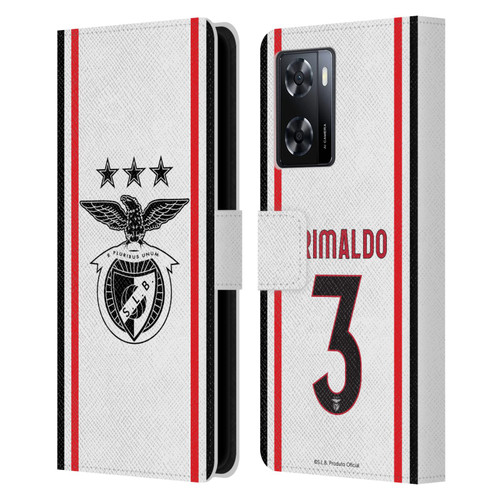S.L. Benfica 2021/22 Players Away Kit Álex Grimaldo Leather Book Wallet Case Cover For OPPO A57s