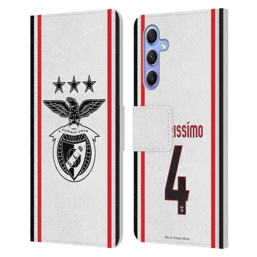 S.L. Benfica 2021/22 Players Away Kit Lucas Veríssimo Leather Book Wallet Case Cover For Samsung Galaxy A34 5G