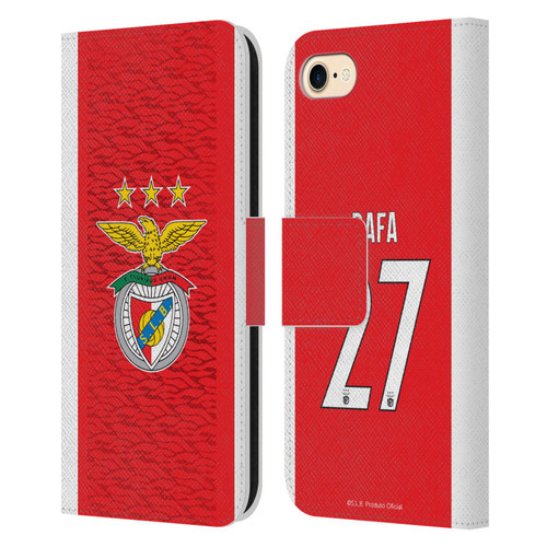 S.L. Benfica 2021/22 Players Home Kit Rafa Silva Leather Book Wallet Case Cover For Apple iPhone 7 / 8 / SE 2020 & 2022
