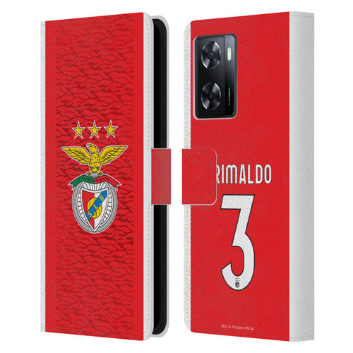 S.L. Benfica 2021/22 Players Home Kit Álex Grimaldo Leather Book Wallet Case Cover For OPPO A57s