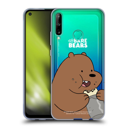 We Bare Bears Character Art Grizzly Soft Gel Case for Huawei P40 lite E