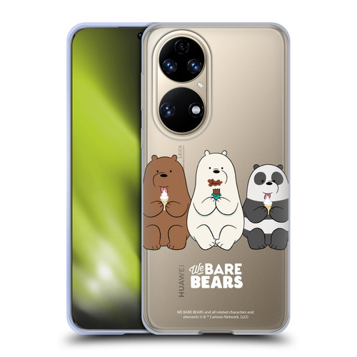 We Bare Bears Character Art Group 2 Soft Gel Case for Huawei P50