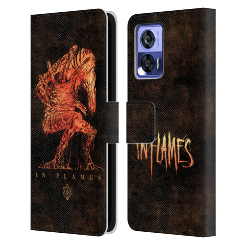 In Flames Metal Grunge Creature Leather Book Wallet Case Cover For Motorola Edge 30 Neo 5G