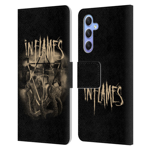 In Flames Metal Grunge Octoflames Leather Book Wallet Case Cover For Samsung Galaxy A34 5G