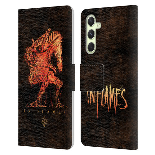 In Flames Metal Grunge Creature Leather Book Wallet Case Cover For Samsung Galaxy A54 5G