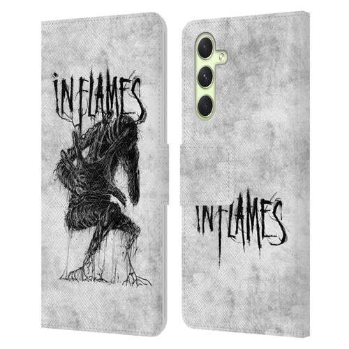 In Flames Metal Grunge Big Creature Leather Book Wallet Case Cover For Samsung Galaxy A54 5G