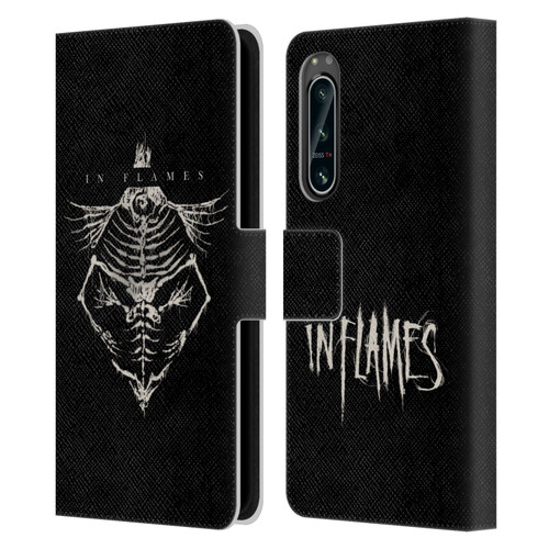 In Flames Metal Grunge Jesterhead Bones Leather Book Wallet Case Cover For Sony Xperia 5 IV