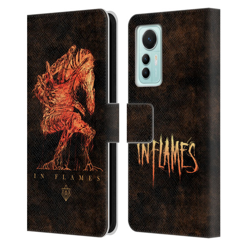 In Flames Metal Grunge Creature Leather Book Wallet Case Cover For Xiaomi 12 Lite