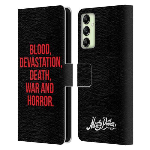 Monty Python Key Art Blood Devastation Death War And Horror Leather Book Wallet Case Cover For Samsung Galaxy A14 5G