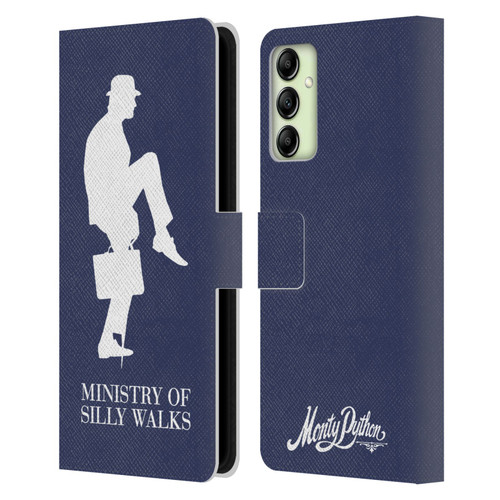 Monty Python Key Art Ministry Of Silly Walks Leather Book Wallet Case Cover For Samsung Galaxy A14 5G