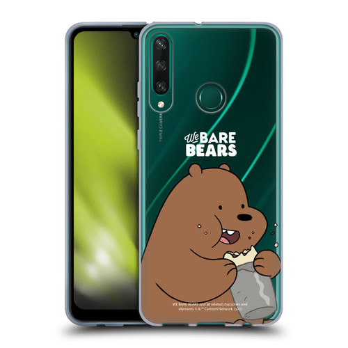 We Bare Bears Character Art Grizzly Soft Gel Case for Huawei Y6p