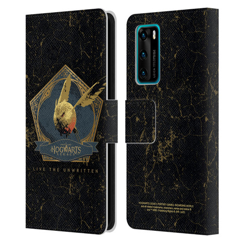 Hogwarts Legacy Graphics Golden Snidget Leather Book Wallet Case Cover For Huawei P40 5G
