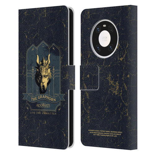Hogwarts Legacy Graphics The Graphorn Leather Book Wallet Case Cover For Huawei Mate 40 Pro 5G