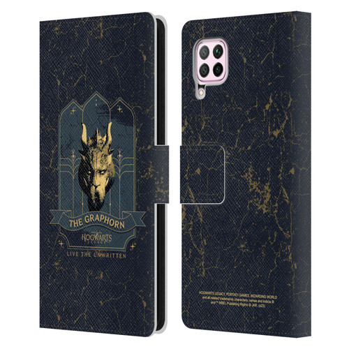 Hogwarts Legacy Graphics The Graphorn Leather Book Wallet Case Cover For Huawei Nova 6 SE / P40 Lite