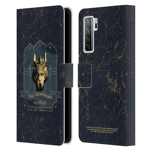 Hogwarts Legacy Graphics The Graphorn Leather Book Wallet Case Cover For Huawei Nova 7 SE/P40 Lite 5G