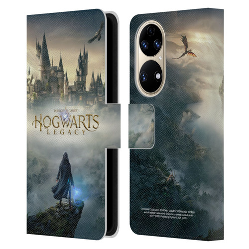 Hogwarts Legacy Graphics Key Art Leather Book Wallet Case Cover For Huawei P50