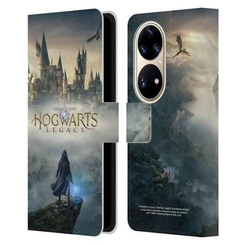 Hogwarts Legacy Graphics Key Art Leather Book Wallet Case Cover For Huawei P50 Pro