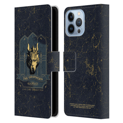 Hogwarts Legacy Graphics The Graphorn Leather Book Wallet Case Cover For Apple iPhone 13 Pro Max