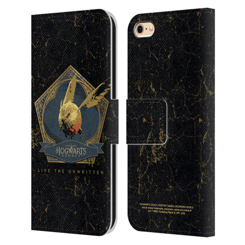 Hogwarts Legacy Graphics Golden Snidget Leather Book Wallet Case Cover For Apple iPhone 6 / iPhone 6s