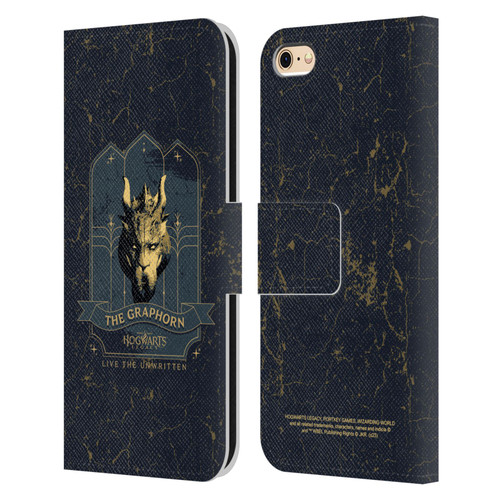 Hogwarts Legacy Graphics The Graphorn Leather Book Wallet Case Cover For Apple iPhone 6 / iPhone 6s