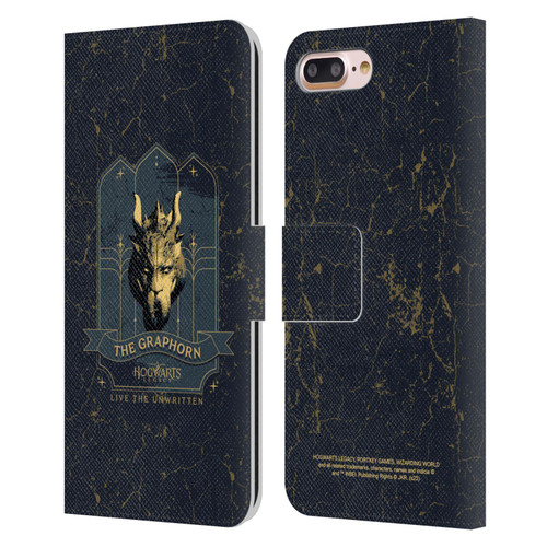 Hogwarts Legacy Graphics The Graphorn Leather Book Wallet Case Cover For Apple iPhone 7 Plus / iPhone 8 Plus