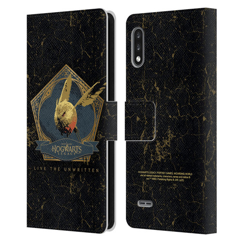 Hogwarts Legacy Graphics Golden Snidget Leather Book Wallet Case Cover For LG K22