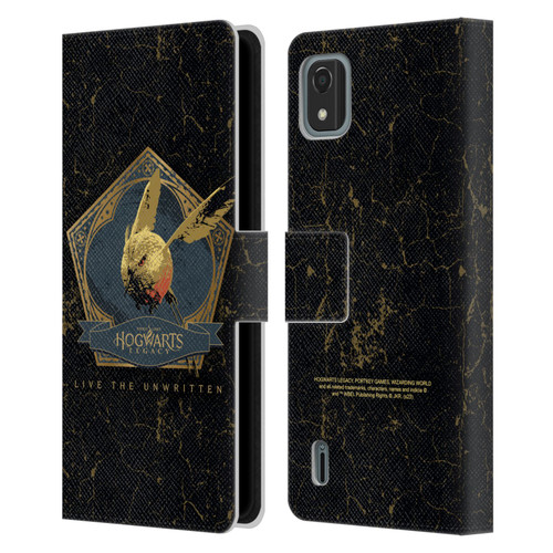 Hogwarts Legacy Graphics Golden Snidget Leather Book Wallet Case Cover For Nokia C2 2nd Edition