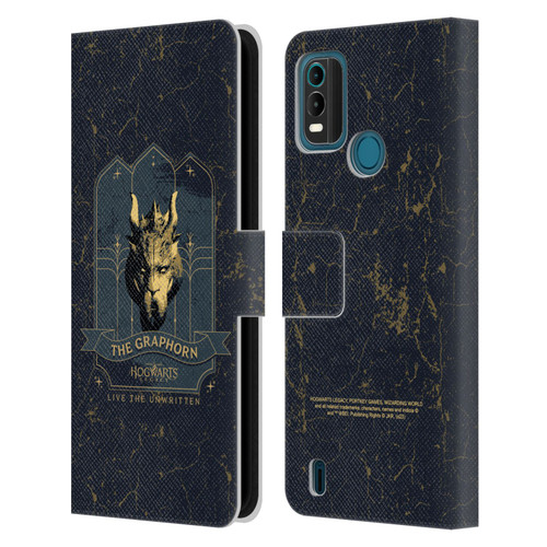 Hogwarts Legacy Graphics The Graphorn Leather Book Wallet Case Cover For Nokia G11 Plus