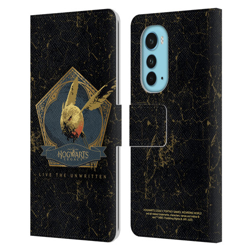 Hogwarts Legacy Graphics Golden Snidget Leather Book Wallet Case Cover For Motorola Edge (2022)