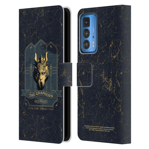 Hogwarts Legacy Graphics The Graphorn Leather Book Wallet Case Cover For Motorola Edge 20 Pro