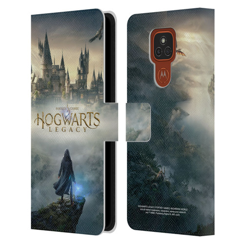 Hogwarts Legacy Graphics Key Art Leather Book Wallet Case Cover For Motorola Moto E7 Plus