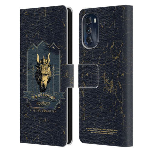 Hogwarts Legacy Graphics The Graphorn Leather Book Wallet Case Cover For Motorola Moto G (2022)