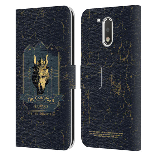 Hogwarts Legacy Graphics The Graphorn Leather Book Wallet Case Cover For Motorola Moto G41