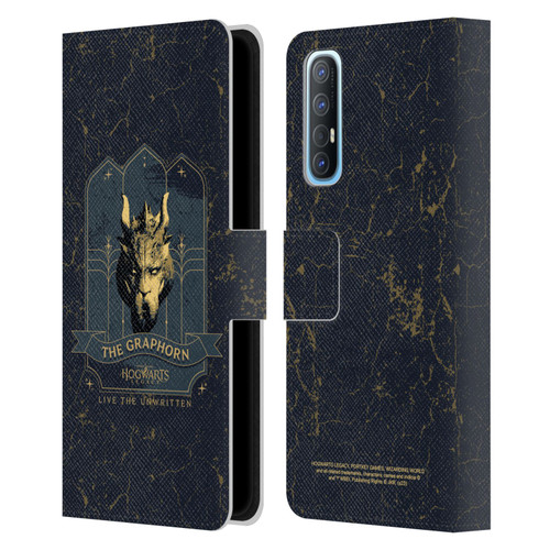 Hogwarts Legacy Graphics The Graphorn Leather Book Wallet Case Cover For OPPO Find X2 Neo 5G