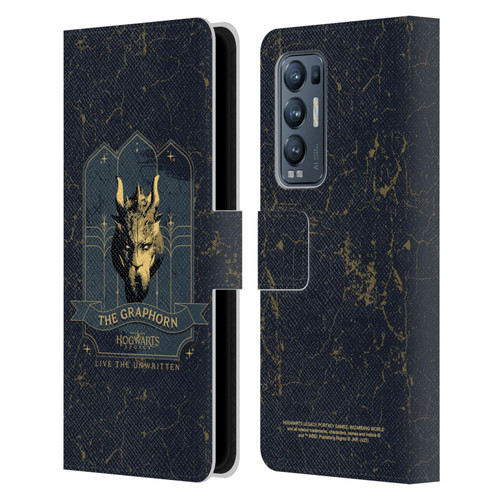 Hogwarts Legacy Graphics The Graphorn Leather Book Wallet Case Cover For OPPO Find X3 Neo / Reno5 Pro+ 5G