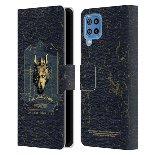 Hogwarts Legacy Graphics The Graphorn Leather Book Wallet Case Cover For Samsung Galaxy F22 (2021)