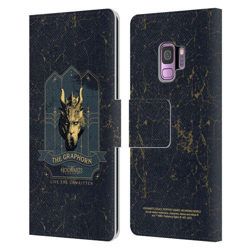 Hogwarts Legacy Graphics The Graphorn Leather Book Wallet Case Cover For Samsung Galaxy S9