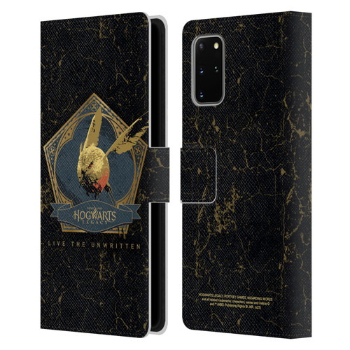 Hogwarts Legacy Graphics Golden Snidget Leather Book Wallet Case Cover For Samsung Galaxy S20+ / S20+ 5G