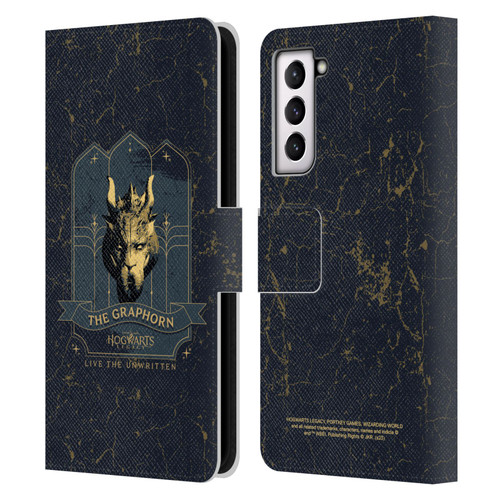 Hogwarts Legacy Graphics The Graphorn Leather Book Wallet Case Cover For Samsung Galaxy S21 5G