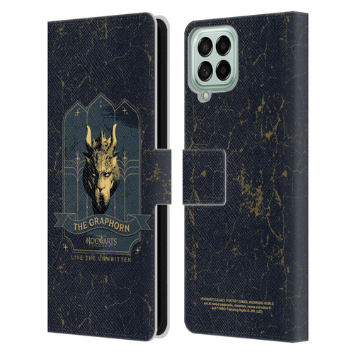 Hogwarts Legacy Graphics The Graphorn Leather Book Wallet Case Cover For Samsung Galaxy M33 (2022)