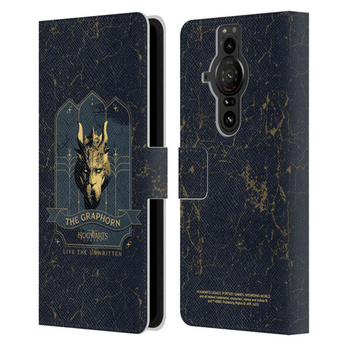 Hogwarts Legacy Graphics The Graphorn Leather Book Wallet Case Cover For Sony Xperia Pro-I
