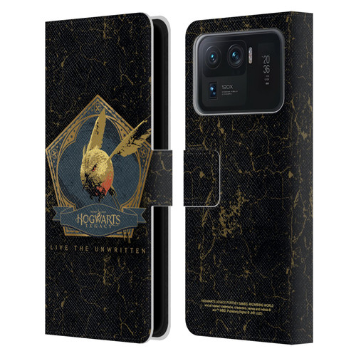 Hogwarts Legacy Graphics Golden Snidget Leather Book Wallet Case Cover For Xiaomi Mi 11 Ultra