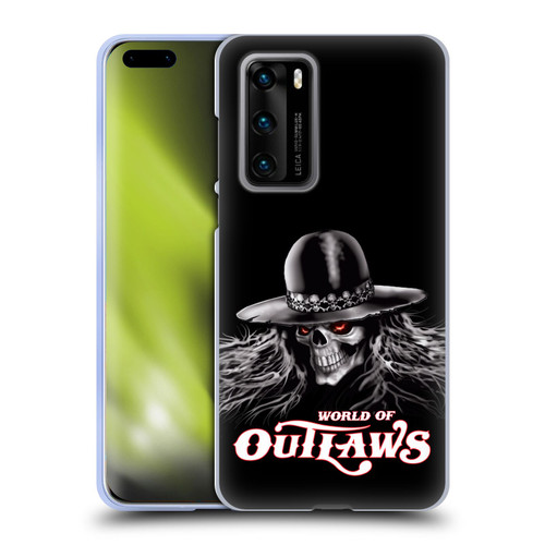 World of Outlaws Skull Rock Graphics Logo Soft Gel Case for Huawei P40 5G
