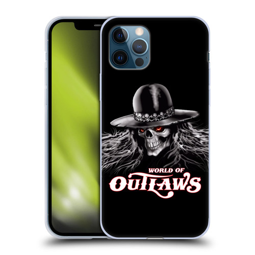 World of Outlaws Skull Rock Graphics Logo Soft Gel Case for Apple iPhone 12 / iPhone 12 Pro