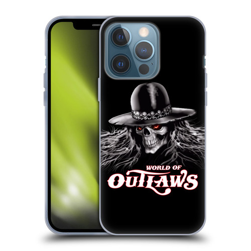 World of Outlaws Skull Rock Graphics Logo Soft Gel Case for Apple iPhone 13 Pro